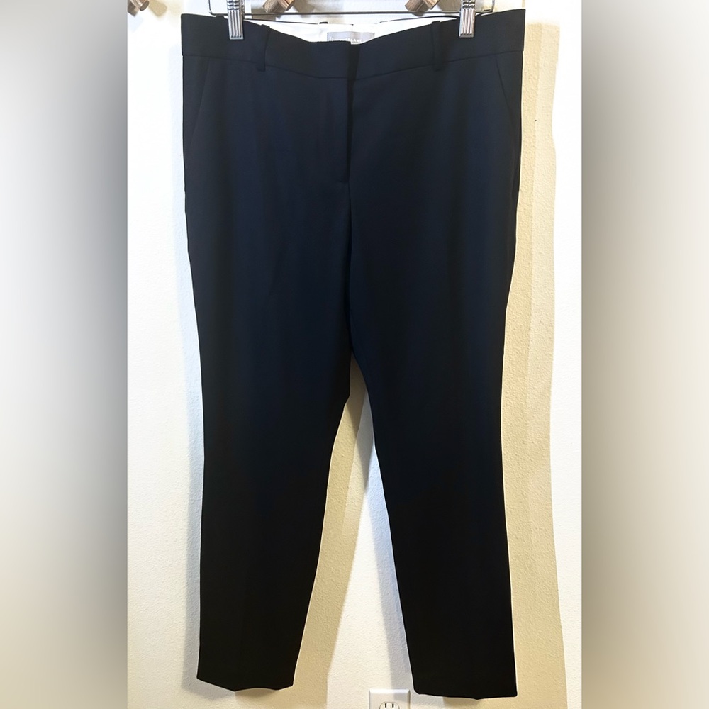 Everlane The Slim Wool Pant in Black size 10 high rise ankle length pleated - Picture 5 of 10